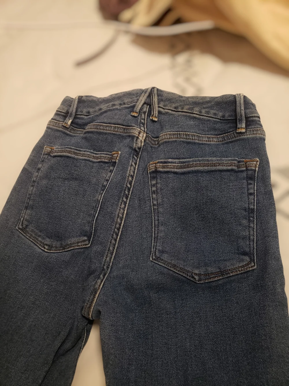 Good American Distressed Skinny High Rise Good Waist Jeans